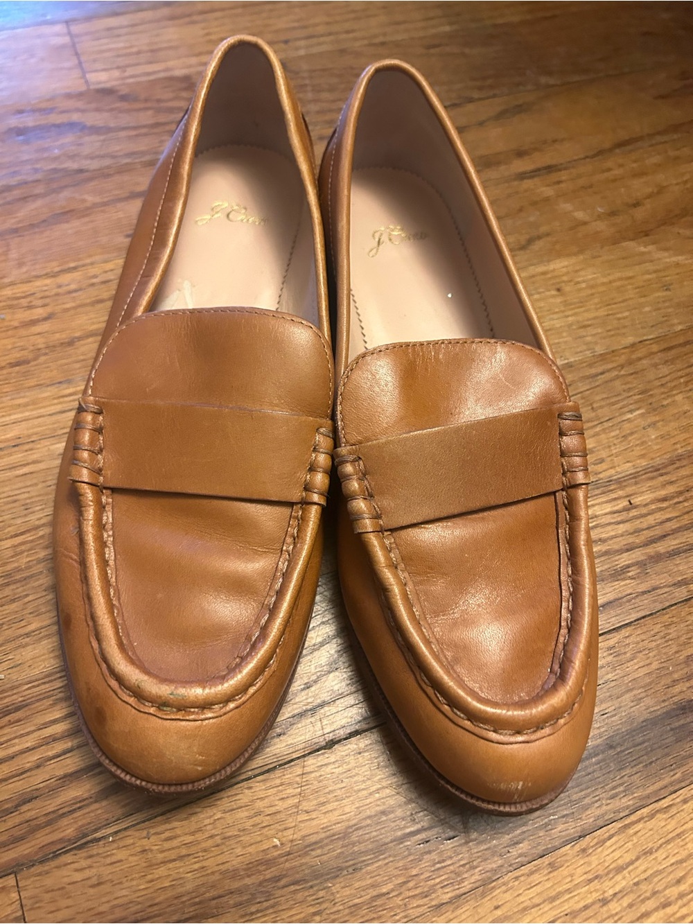 J. Crew Men’s Brown Leather Penny Loafers